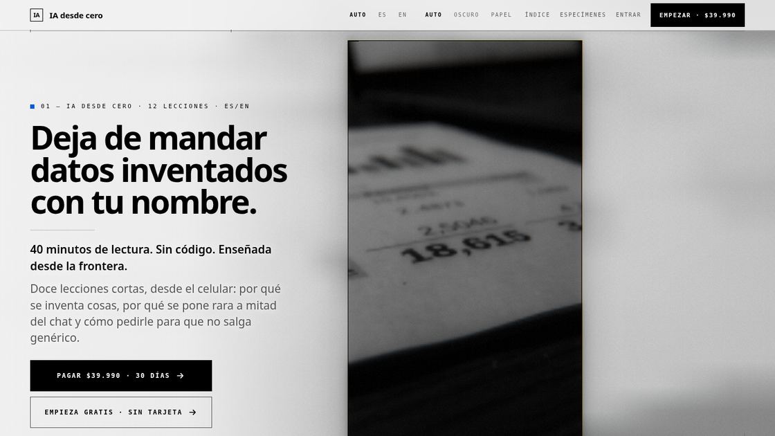 Captura del sitio AI from scratch