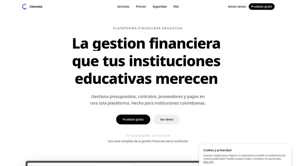 Captura del sitio Concosta